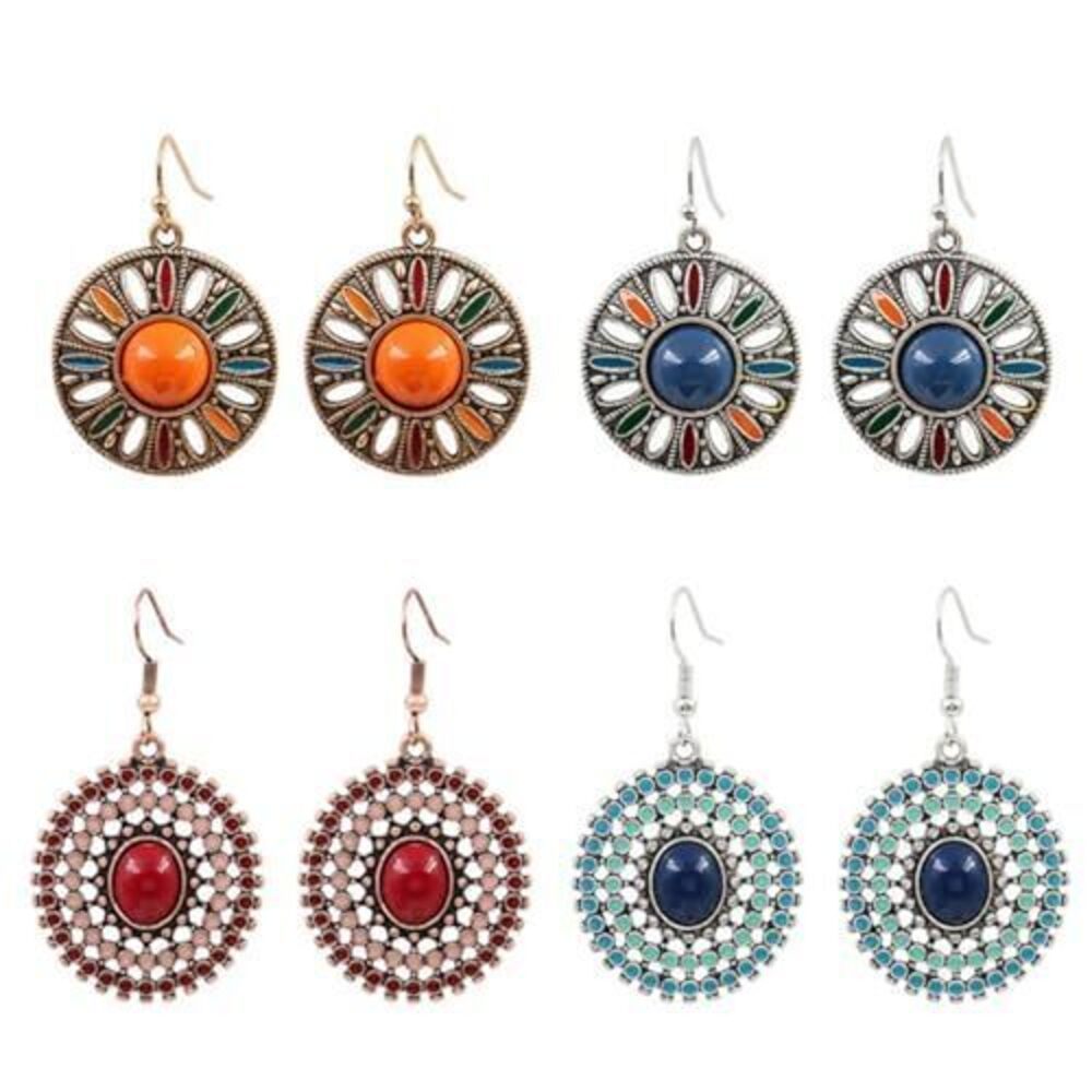 9647 Bohemian Earrings - Handmade Antique Ethnic Boho Earrings